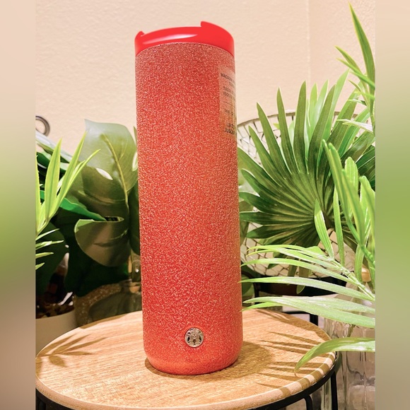 ✨Starbucks Spring Neon Coral/Pink Pebble Glitter Stainless Steel Hot Cup Tumbler - Picture 8 of 12